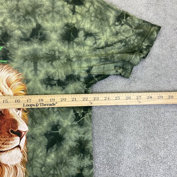 Bob‎ Marley T Shirt XL Green The Roxx Double Sided Tie Dye Lion - Picture 7 of 11